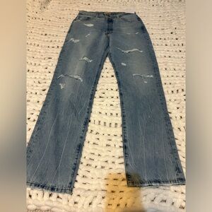 Edyson Olivier High Rise Straight Distressed Jean size 26 NWT $198 Sold Out